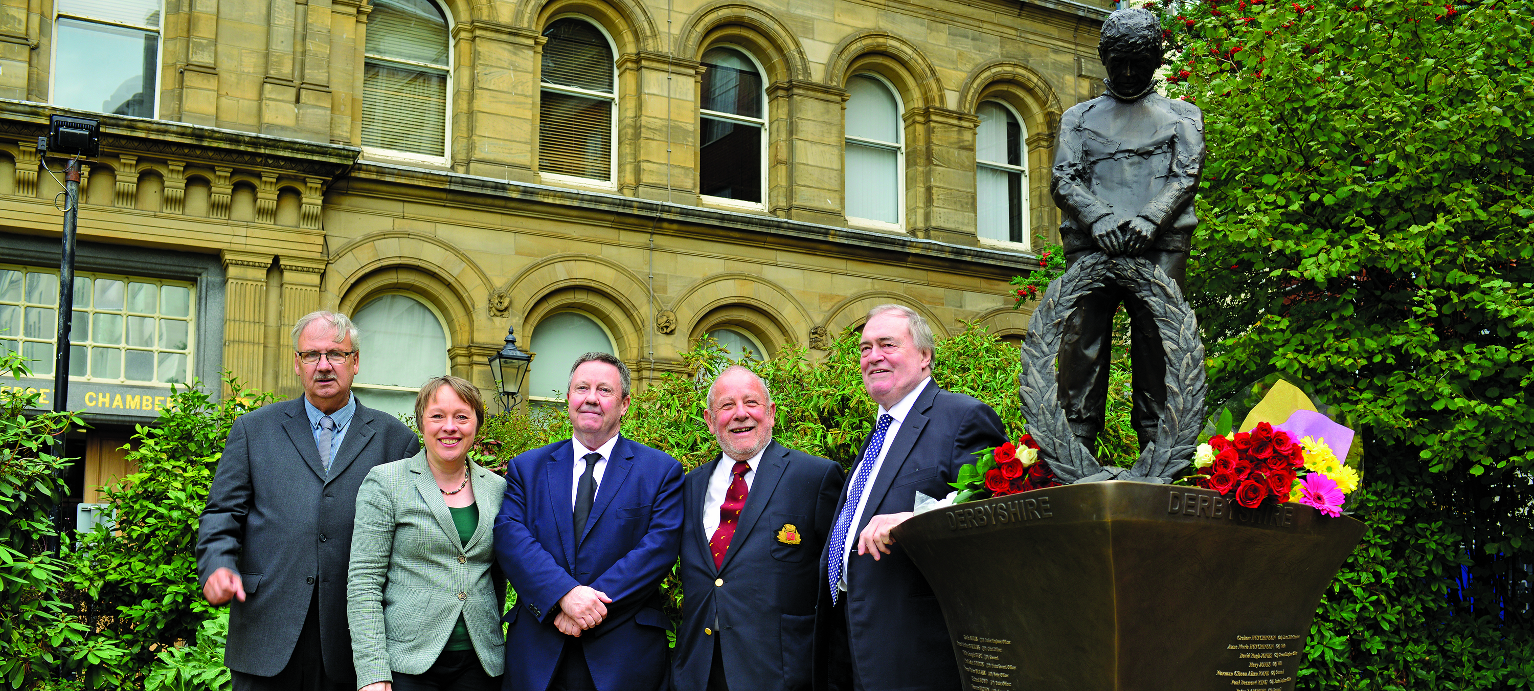 Image:Pictured at the opening of the Derbyshire memorial in Liverpool back in 2018 are (left to right): Paul Lambert of the Derbyshire Families Association; Maria Eagle, MP for Garston and Halewood; former Nautilus International assistant general secretary Ronnie Cunningham; Captain David Creamer from the Bibby Line Reunion committee; and Lord Prescott. Image: Tadgh Devlin