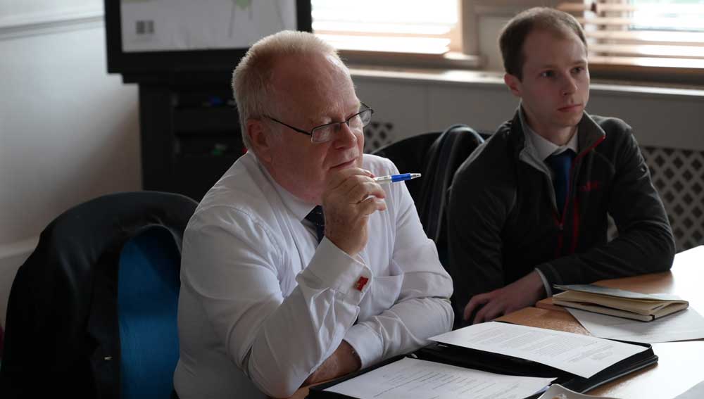 Image:Clive Evans (left of picture) at a past meeting of the Nautilus Professional and Technical Forum. Image: Nautilus International