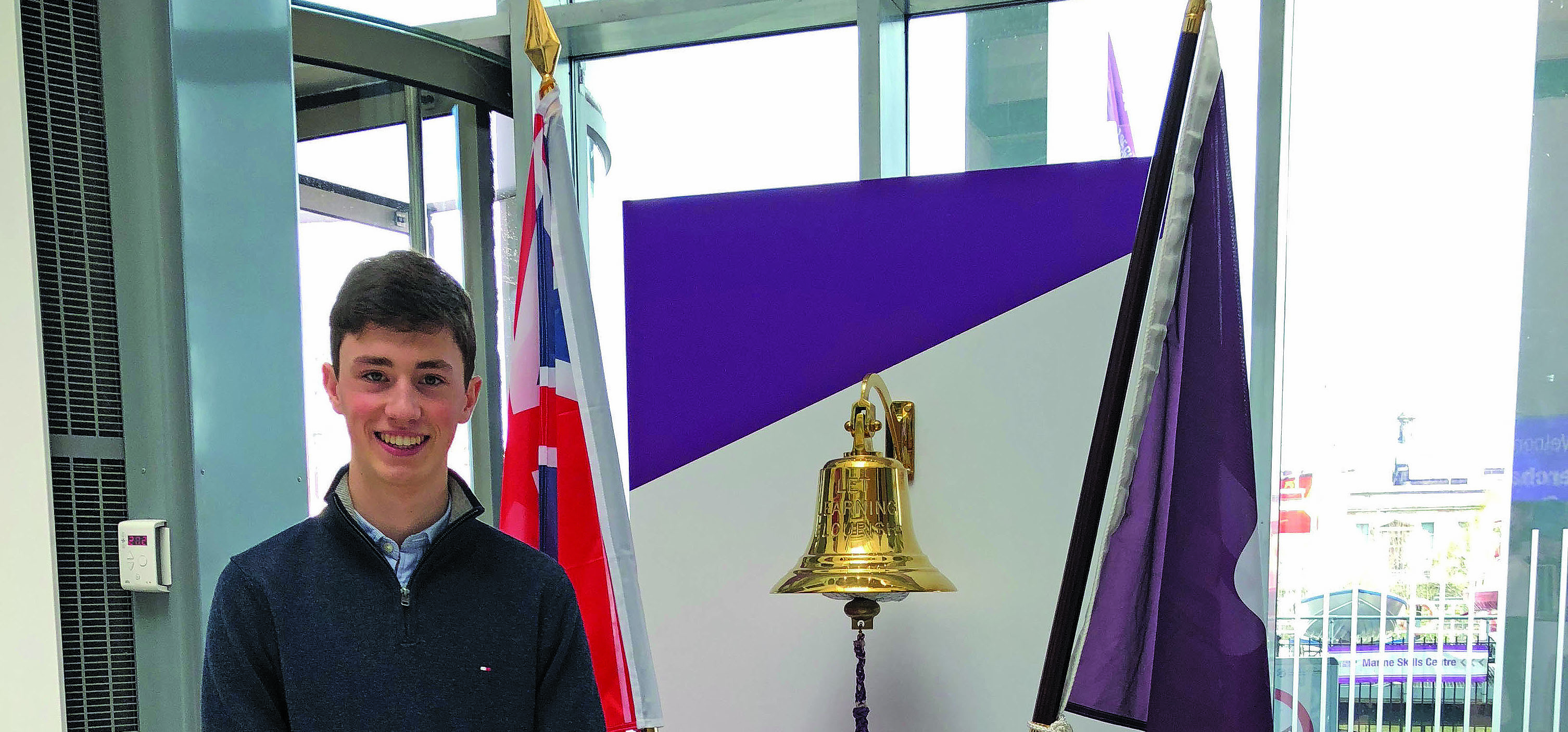 Image:Alexander Morrison was among the potential trainee seafarers impressed with the modern facilities at the College.