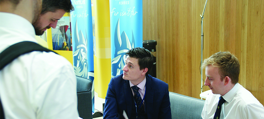 Image:Nautilus strategic organiser Martyn Gray provided cadets with advice on such things as CV writing and interview techniques.