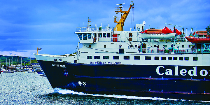 Image:Our lifeline island ferries working around the UK: CalMac's Isle of Mull. Image: dun deagh/Wikimedia Commons