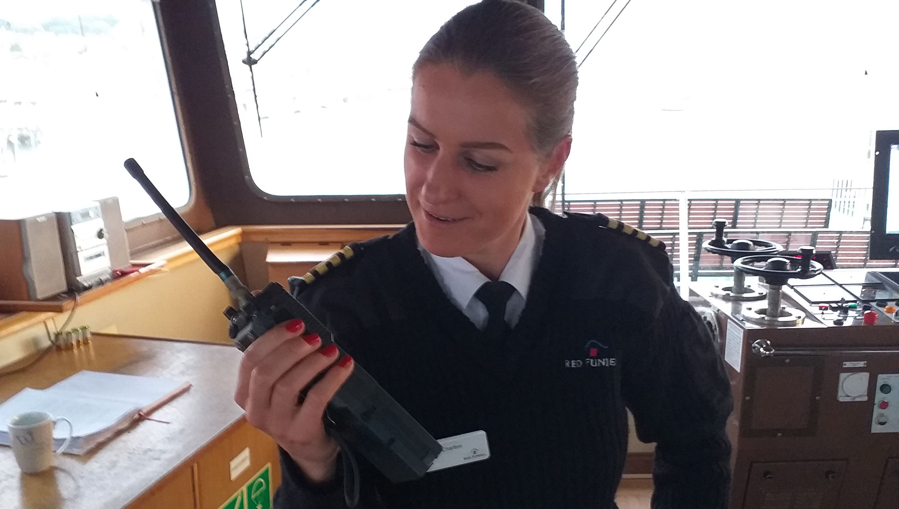 Image:Captain Barbara Charlton plans to 'continue in a direction for mental challenge and ship handling wherever it comes from.'
