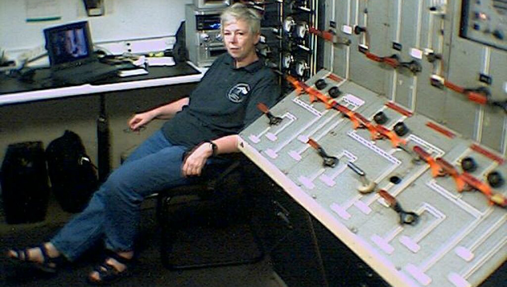 Image:Former radio officer and ETO Rose King during her career at sea.