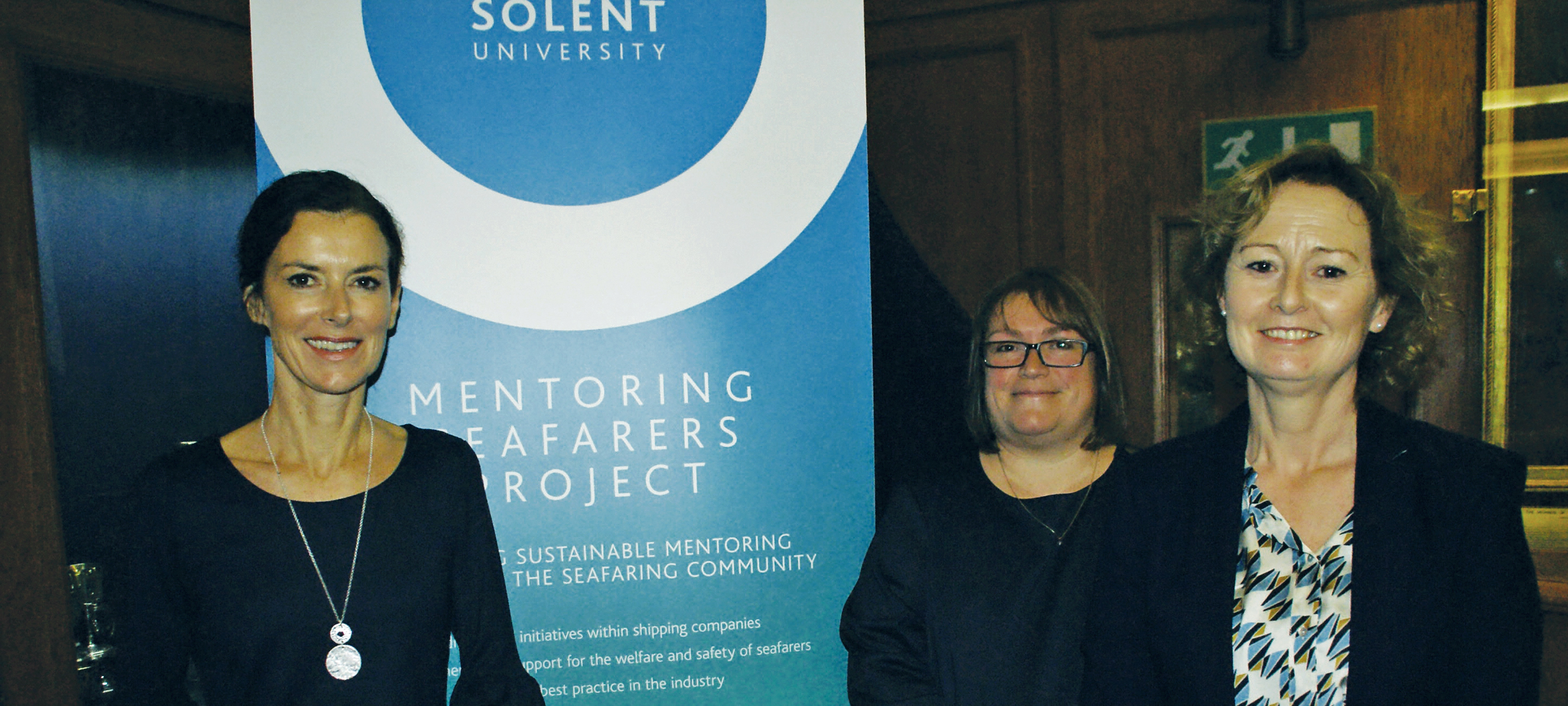 Image:The Solent University team responsible for the mentoring research project: L-R Dr Kate Pike, Sue Harland and Sarah Honebon
