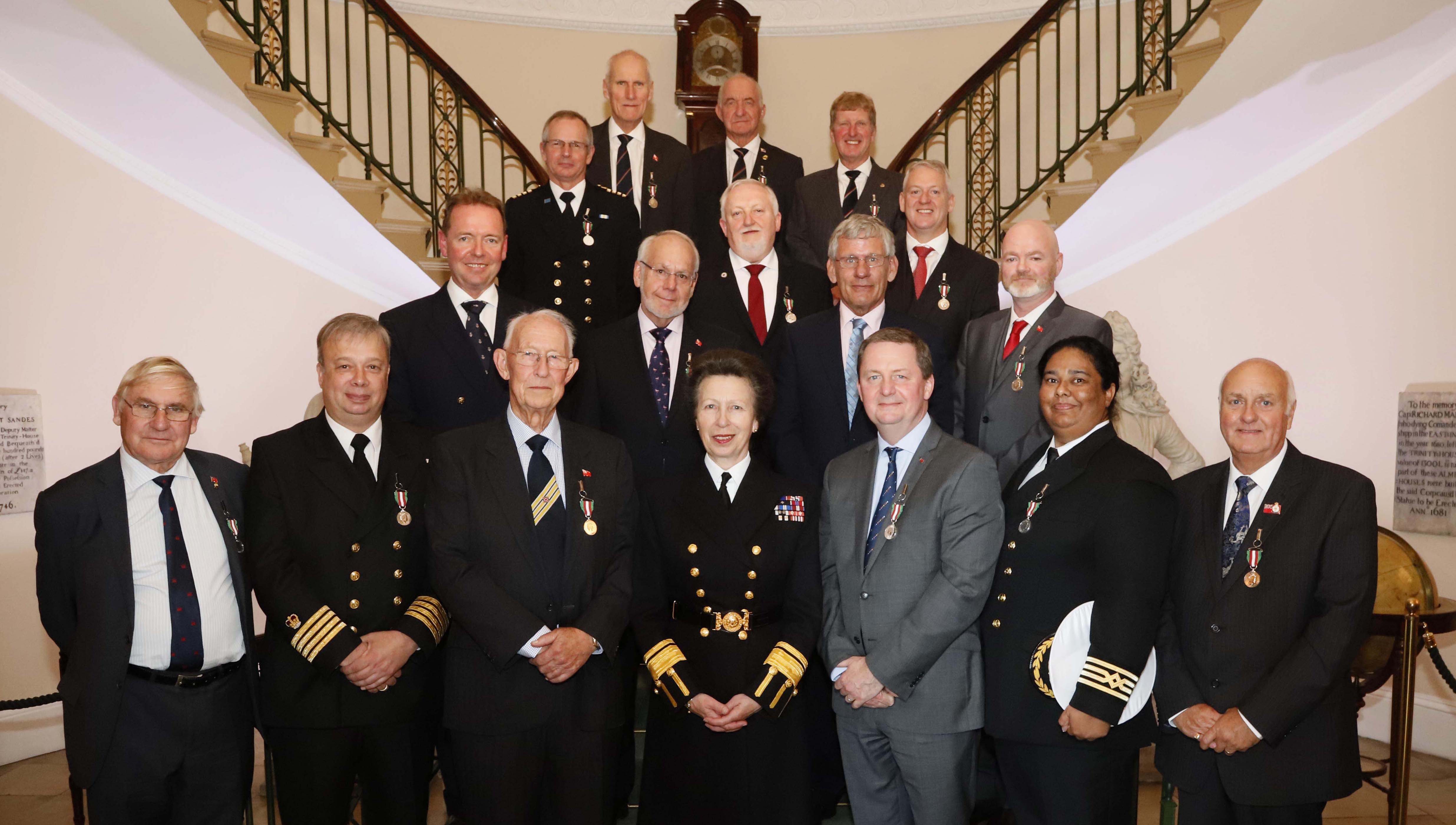 Image:2018 UK Merchant Navy awardees with HRH The Princess Royal during the London award ceremony. All images: courtesy of UK Department for Transport
