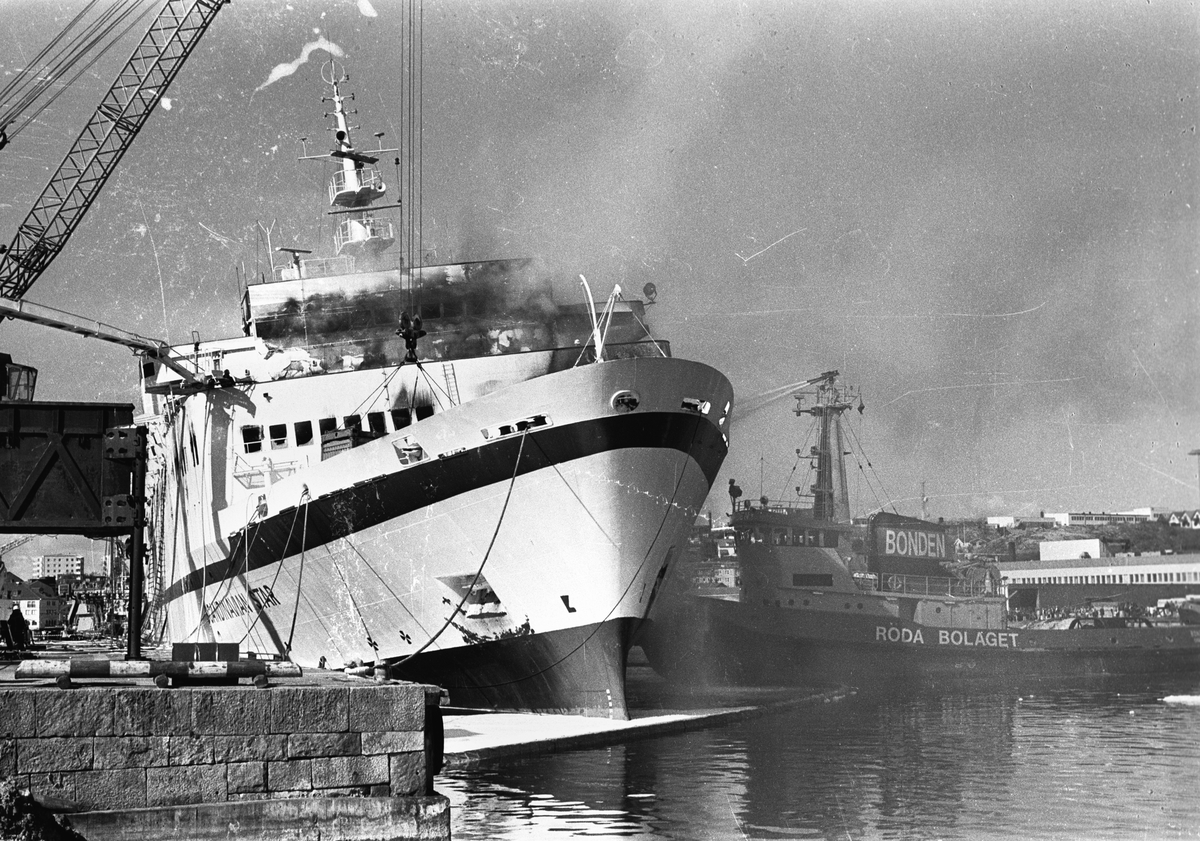 Image:Scandinavian Star in Lysekil harbour, Sweden. Some 157 passengers and two crewmembers lost their lives in the fire on 7 April 1990. Image: Wikimedia Commons