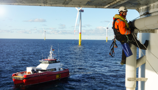 Image:Some of the seafaring jobs in offshore renewables are on crew transport vessels taking technicians out to wind turbines. Image: Getty Images

