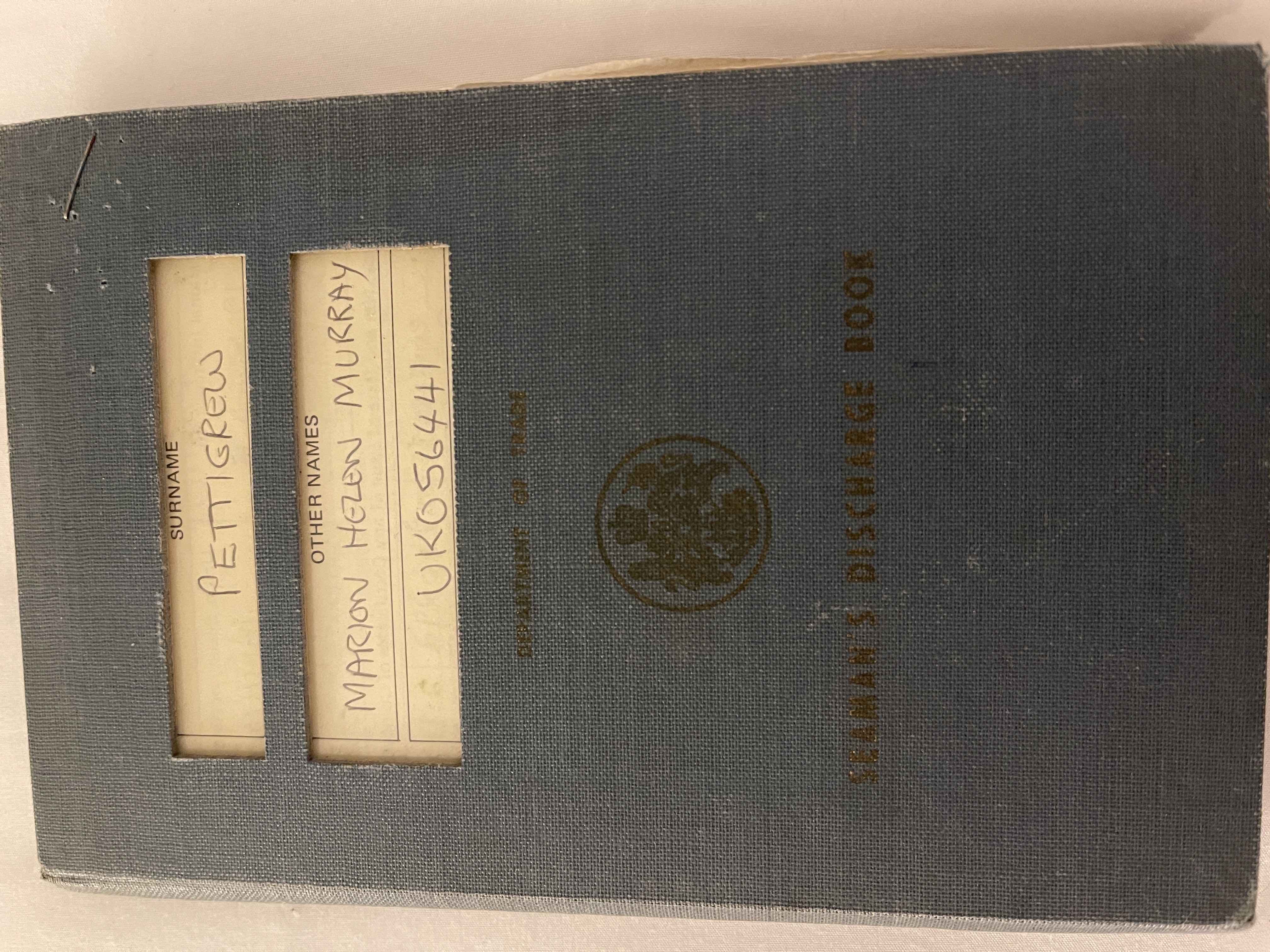 Marion Pettigrew discharge book
