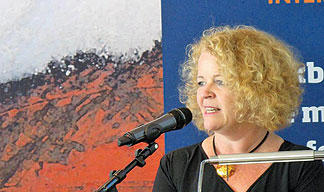 Image: Sascha spreaking at the Nautilus NL annual branch conference this year
