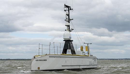 Image:SEA-KIT's  Maxlimer on capability demonstrations in Essex. Image: SEA-KIT International