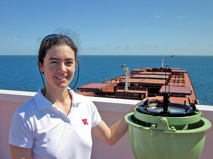 Image:Nic Gardner at sea before the Covid-19 pandemic