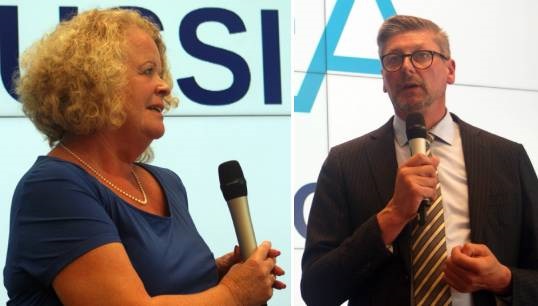 Image:Nautilus executive officer Sascha Meijer and Skillsea project chairman Renee Boelaars during a panel discussion for the launch of the project findings in Brussels. Image: Nautilus International