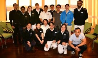 Image:Crew from cruiseship Aida Luna. Image: Ina Wettig/ AIDA Luna