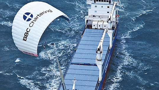 Image:The SkySails towing kite - a pioneer in modern wind propulsion tech. Image: SkySails
