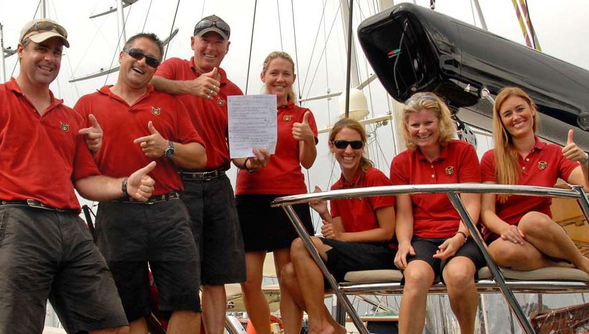 Image:Yacht crew completing training with PYT. Image: PYT USA