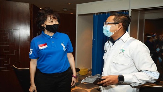 Image:Pictured left, SMOU general secretary Mary Liew. Image: Singapore Maritime Officers' Union (SMOU)