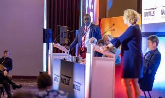 Image:Nautilus assistant general secretary Olu Tunde and executive officer Sascha Meijer.