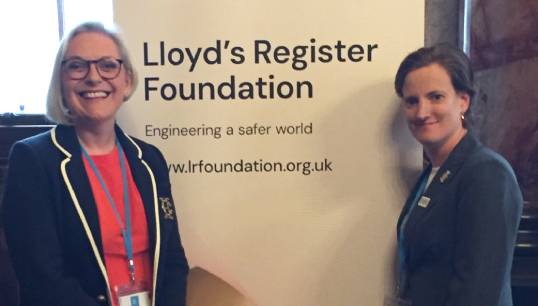 Image:Emma Mark and Ann Pletscke at the 18 May event. Image: Nautilus International