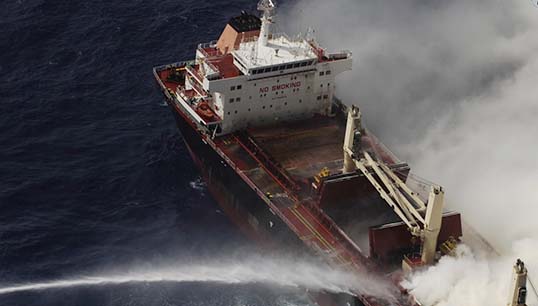 Image:Bulk carrier Cheshire. Image: Salvamento Marítimo