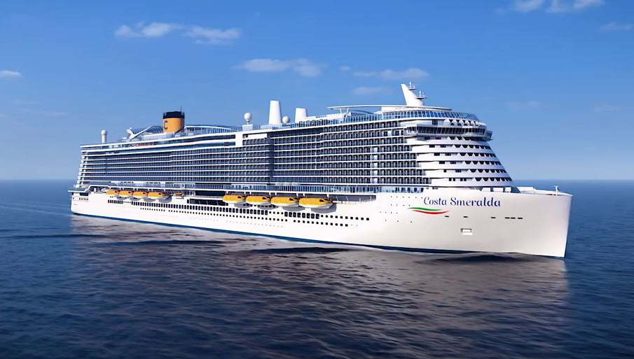 Image:The Costa Smeralda, the fifth-largest cruise ship in the world as of 2019. Image: Costa Cruises France/YouTube
