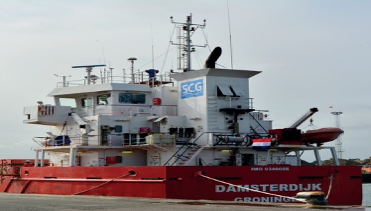 Image:The Damsterdijk after the fatal accident in the port of Ipswich. Image: Dutch Safety Board
