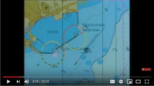 Image:An Ecdis chart. Image: YouTube Ocean Guru