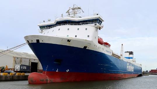 Image:The Finnmaster roll-on/roll-off cargo vessel. Image: MAIB