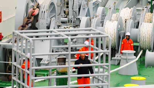 Image:Seafarers are urged to take part in the survey to help the ITF gain a fuller understanding of the health protection measures currently being applied during the pandemic. Image: Danny Cornelissen