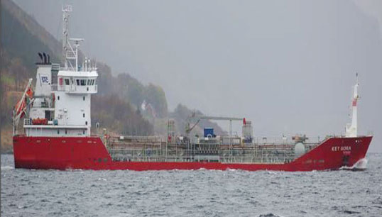 Image:The Key Bora tanker as featured in the MAIB report into the grounding. Image: MAIB