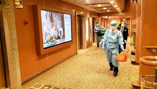 Image:Princess Cruises has assured crew that all medical treatment will be provided while on board, and for any seafarers who may become ill. Twitter
