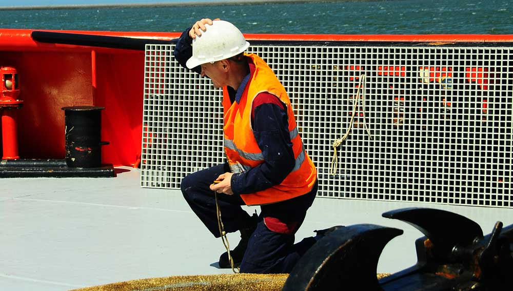 Image:Seafarer at work. Image: Danny Cornelissen