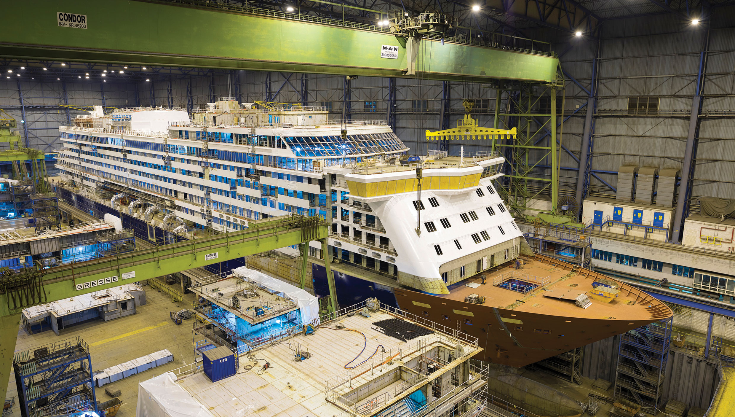 Image:The 999-passenger Spirit of Discovery under construction at Meyer Werft