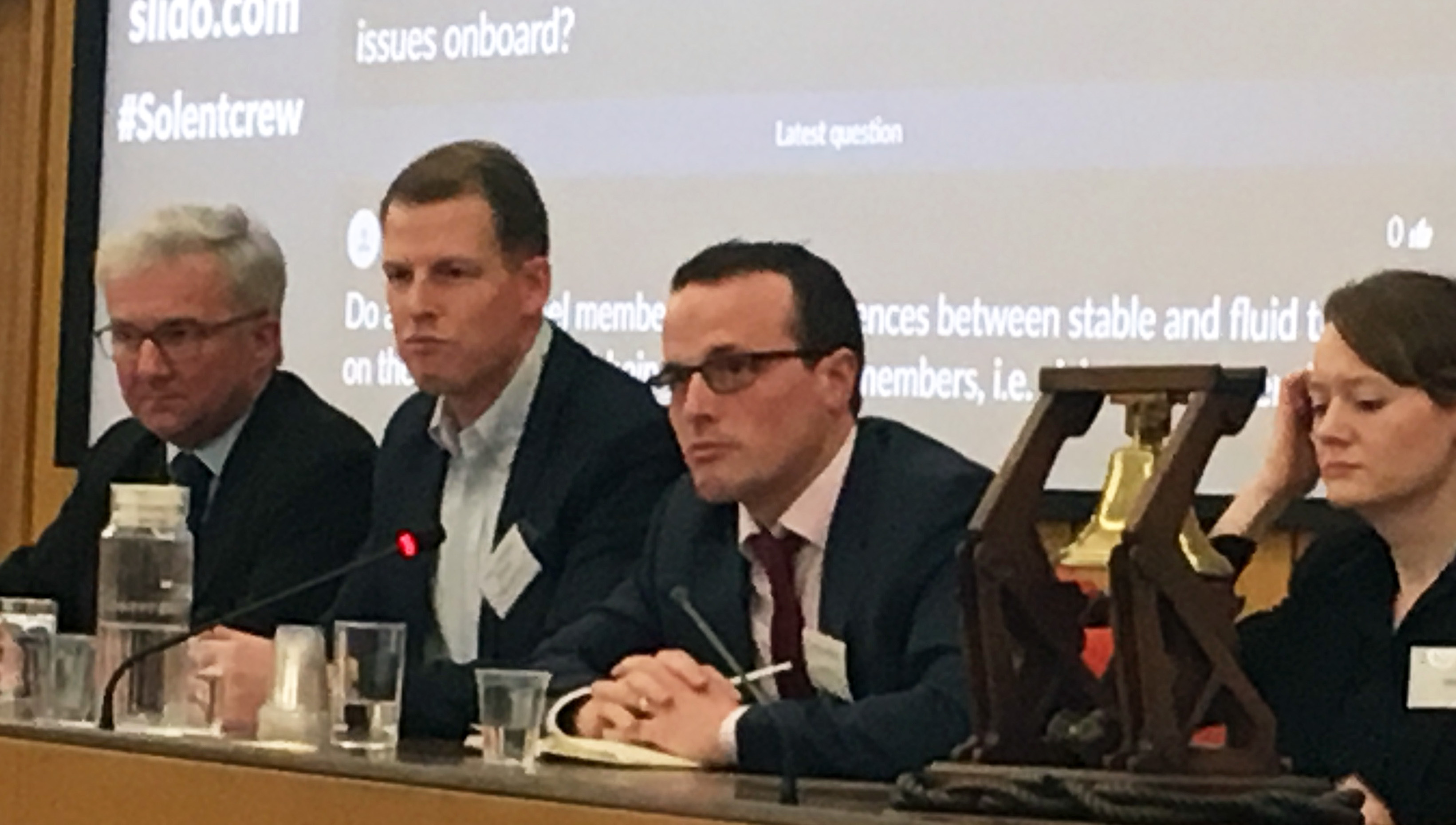 Image:Nautilus professional and technical officer David Appleton (third from left) took part in the IMO panel discussion on the stable crewing policy research.