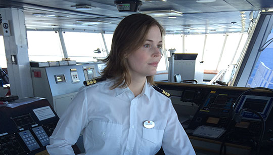 Image:Stena chief officer Sabrina Jikander.  Image Stena Line