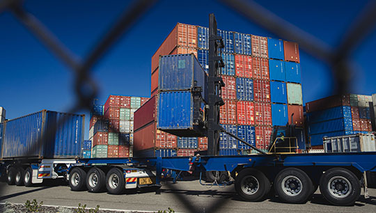 Image:Logistics port in Western Australia: ships can now enter Australian ports and crew changes can take place