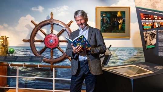 Image:Author Andrew Linington during the Nautilus history book's launch at the Nautilus General Meeting in 2023. Image: Brad Wakefield