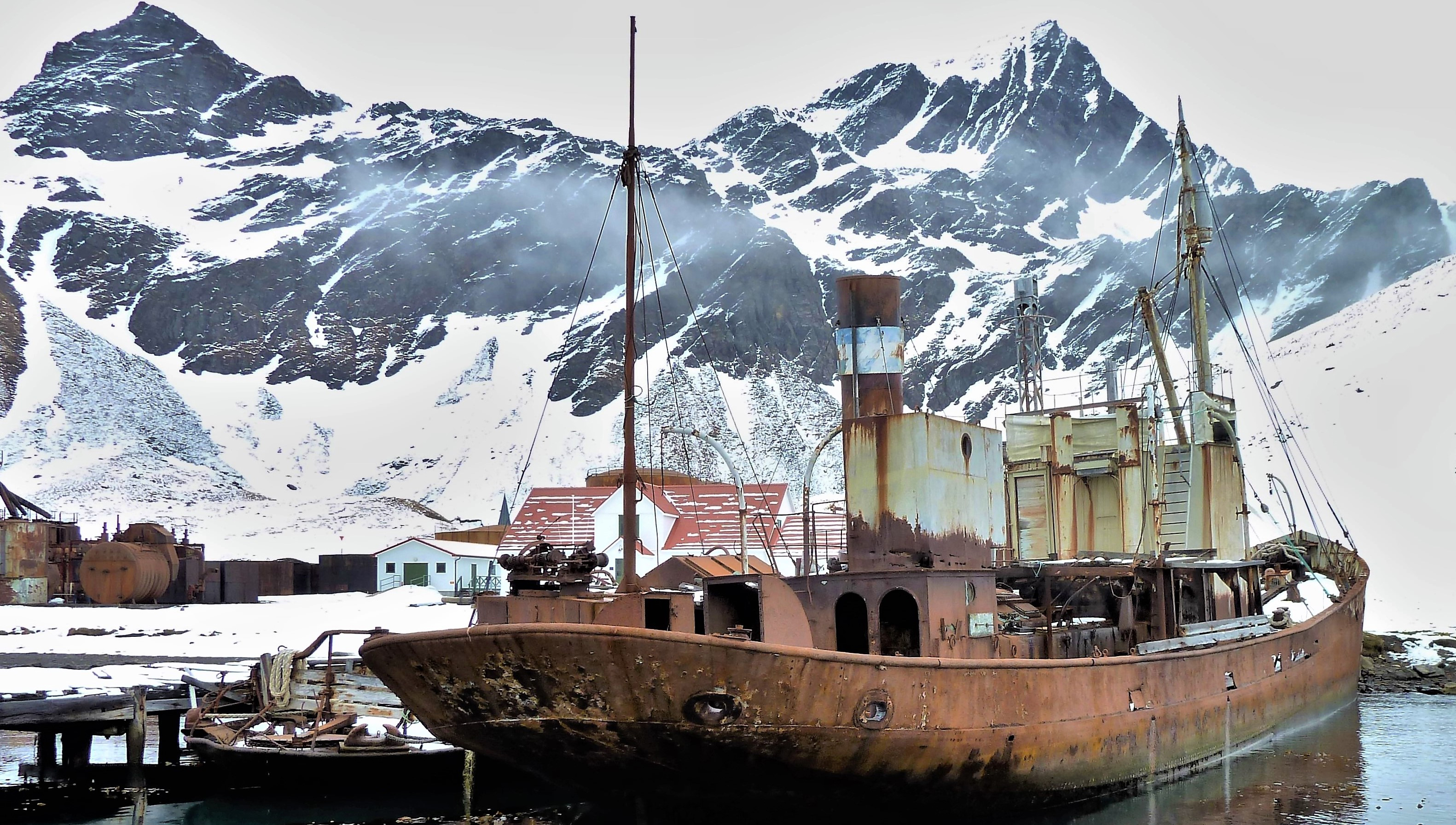 Image:The Viola on the beach at Grytviken, South Georgia
