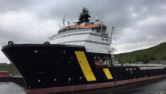 Image:Caledonian Victory in Scrabster, Caithness, west of the Shetland Islands in 2019. Image: Twitter, Magnus Davidson