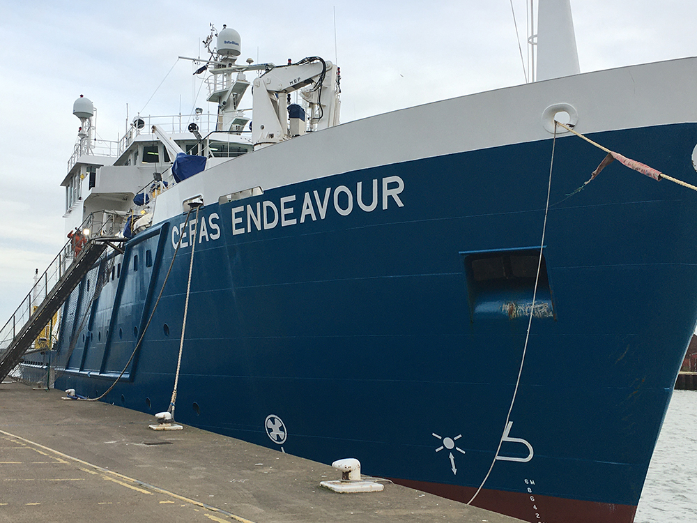 Image:The RV CEFAS Endeavour. Image: Nautilus International
