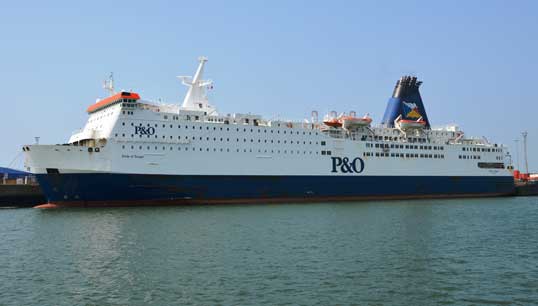 Image:The Pride of Bruges in Zeebrugge, one of five P&O ferries laid up.  Image: Wikimedia Commons