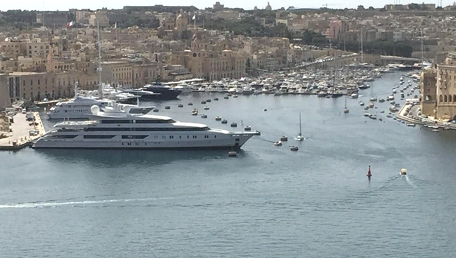 Image:The impounded superyacht Indian Empress in Malta in July. Credit: Ross Cleland.