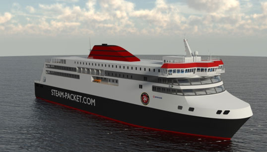 Image:An artist's impression of the new IOMSPCo vessel. Image: Isle of Man Steam Packet Company