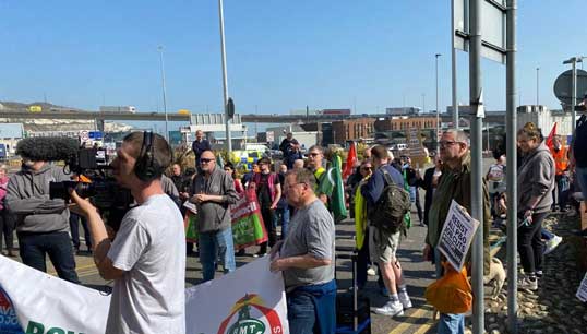 Image:Members and supporters can help in the fight against fire and rehire policies by joining protests. Image: Nautilus International