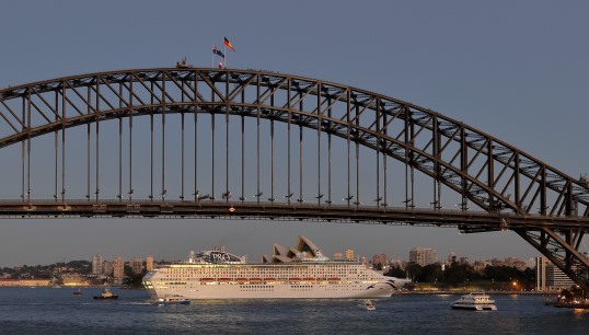 Image:P&O liner Pacific Explorer pictured in Sydney, Australia. Image: Ed Dunens