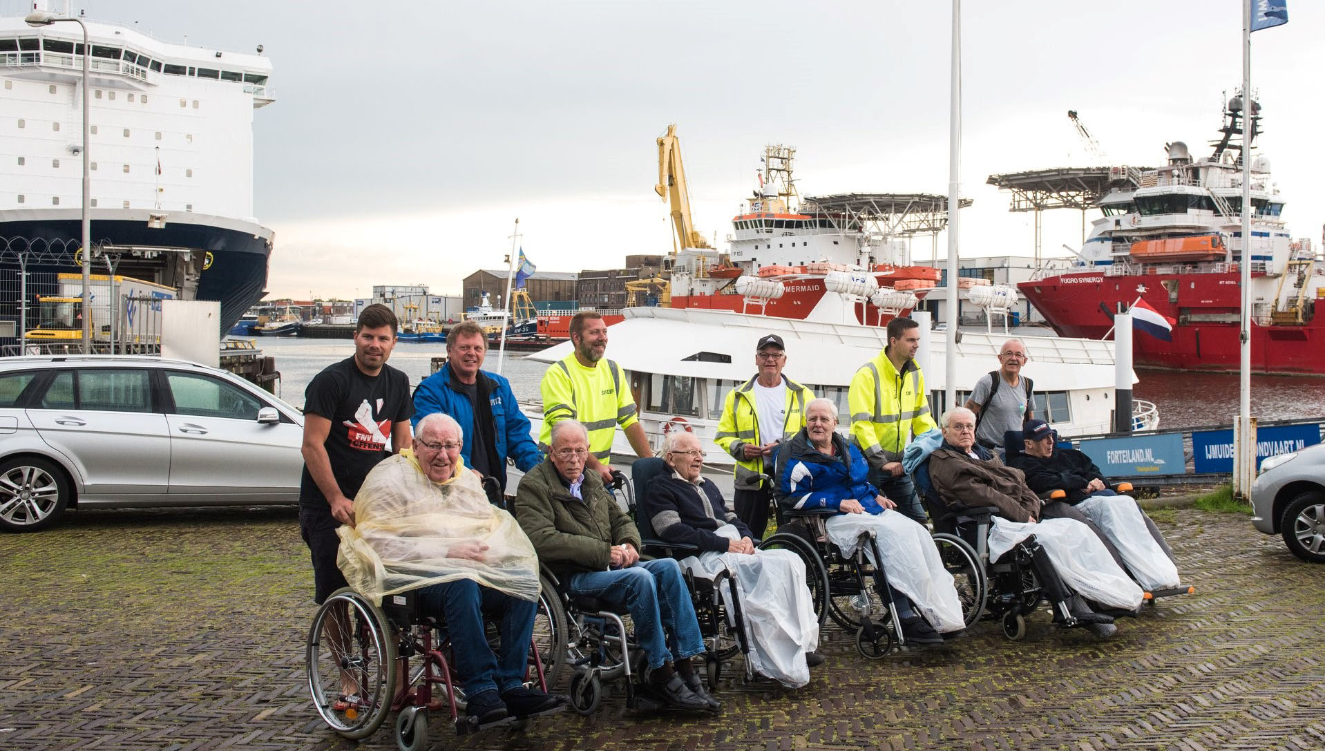 Image:Svitzer crew undertook voluntary work during their industrial action and accompanied residents of a care home on a cruise in the port city of IJmuiden.