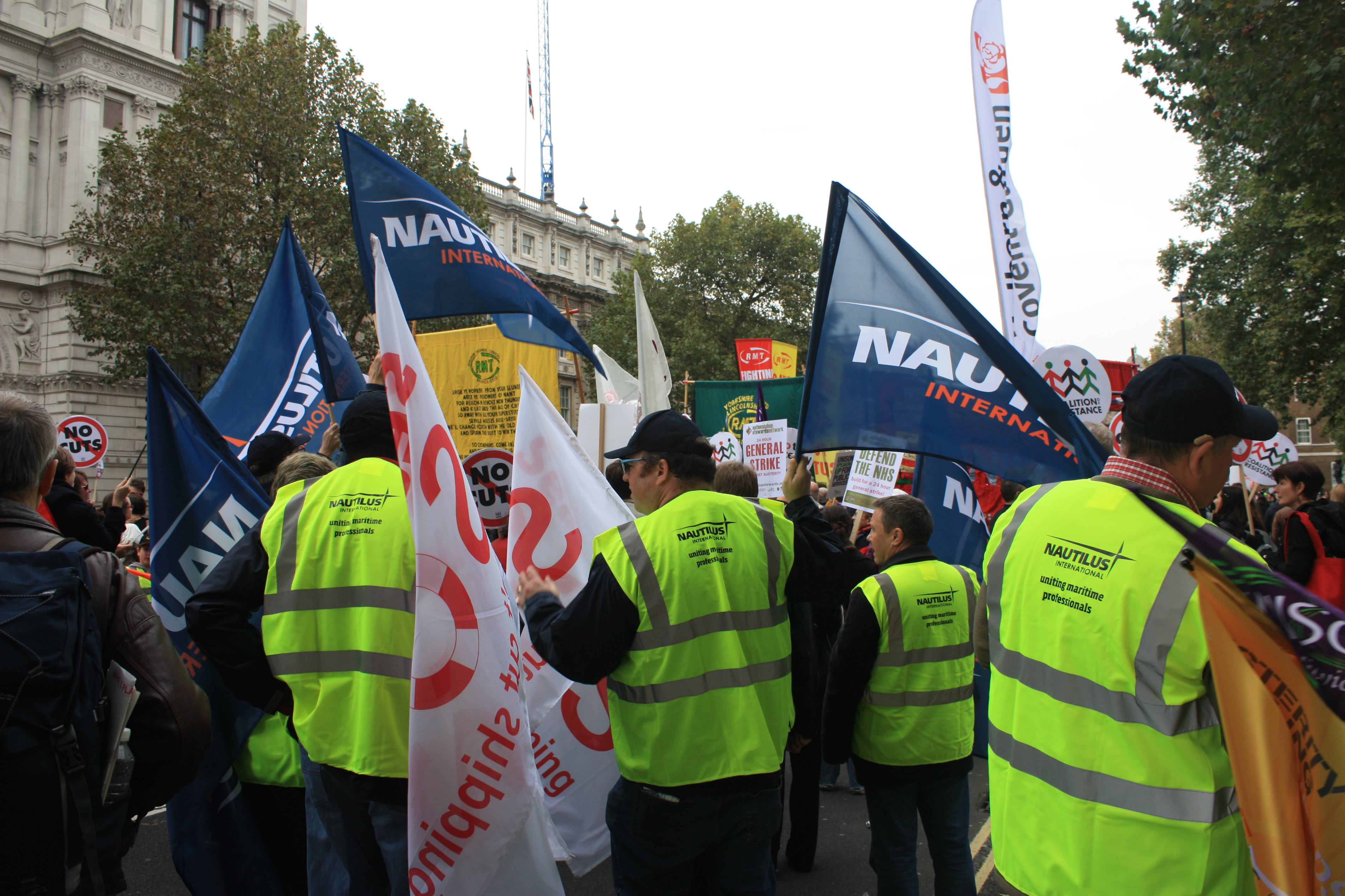 Image:Nautilus members and staff at a TUC rally.