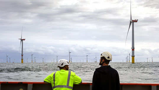 Image:Windfarm transfer vessel. Image: Getty Images