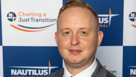 Image:Nautilus head of international relations Danny McGowan. Image: Brad Wakefield