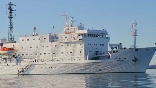 Image:Operating in the Canadian Arctic: Russian-flagged passenger ship Akademik Ioffe sustained serious hull damage in the grounding incident  near the Astronomical Society Islands. Image: Canada  TSB