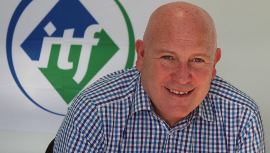 Image:ITF general secretary Stephen Cotton. Image: ITF
